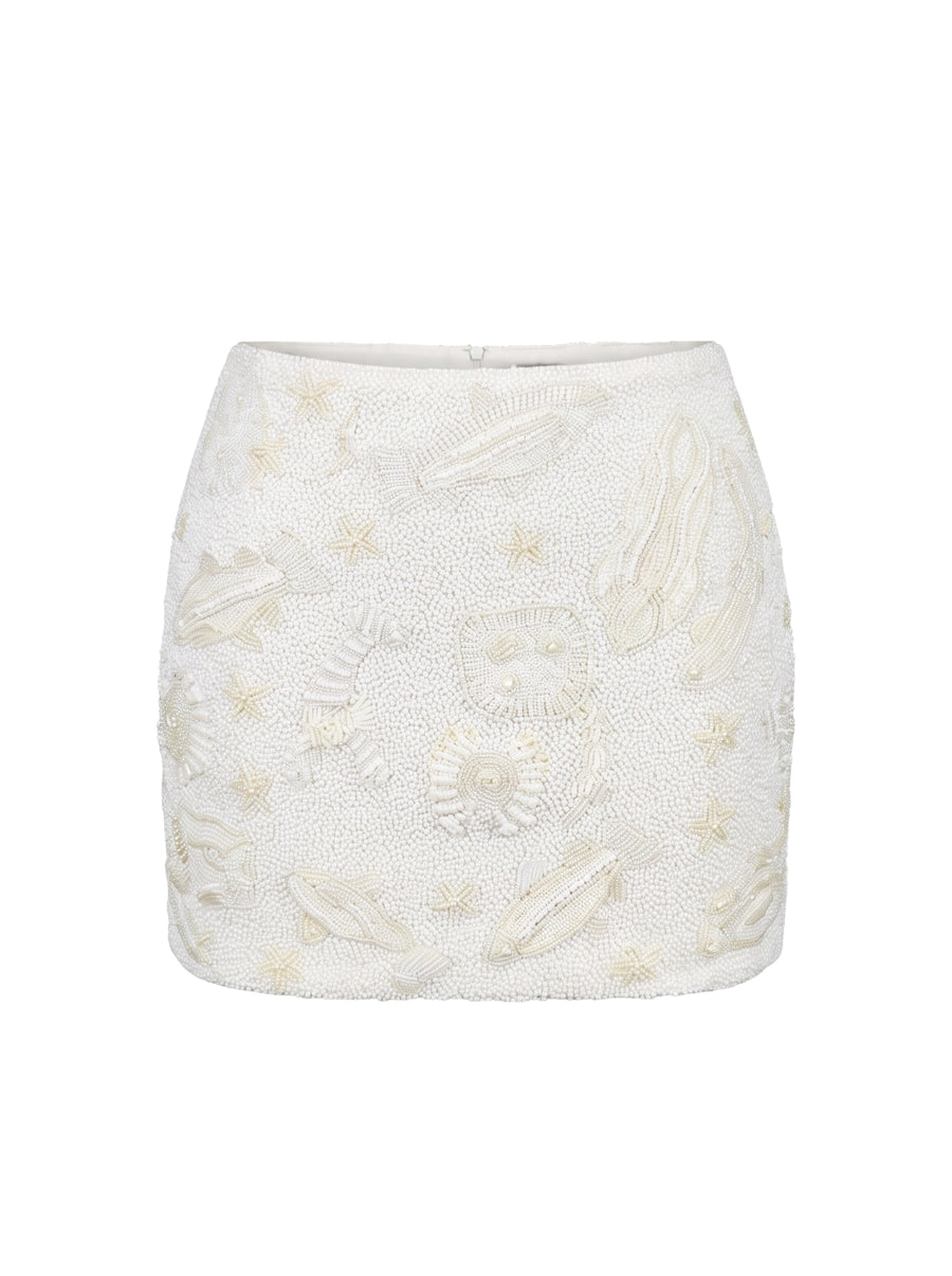 Arizona Ivory Beaded Co-ord Skirt