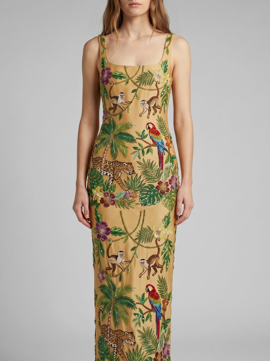 Tropica Gold Maxi Dress