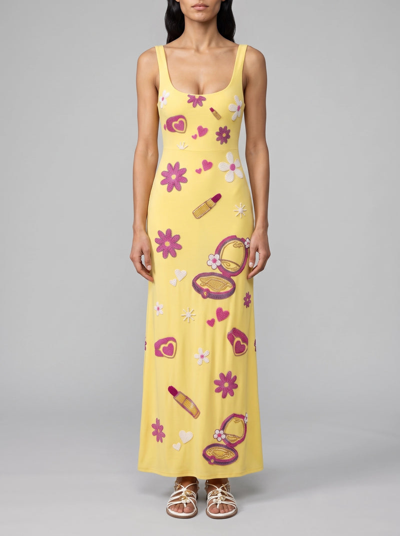 Totally Spies Lycra Long Dress Cosmetic Yellow