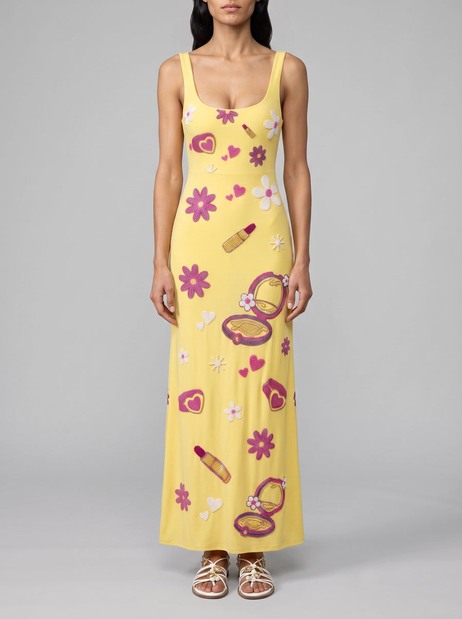 Totally Spies Lycra Long Dress Cosmetic Yellow