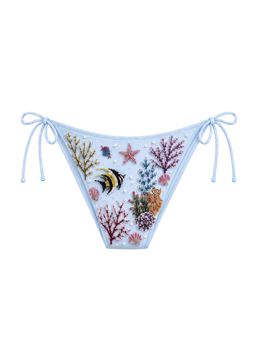 Manta Ray and Turtle Multi color Bikini Bottom