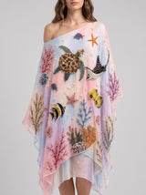 Sea Fantasy Pastel Multi Color Kaftan
