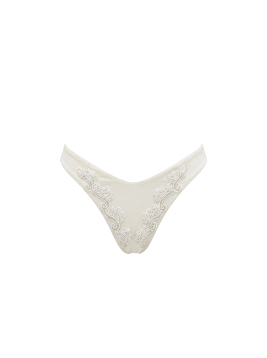 Wave Bikini Bottom White