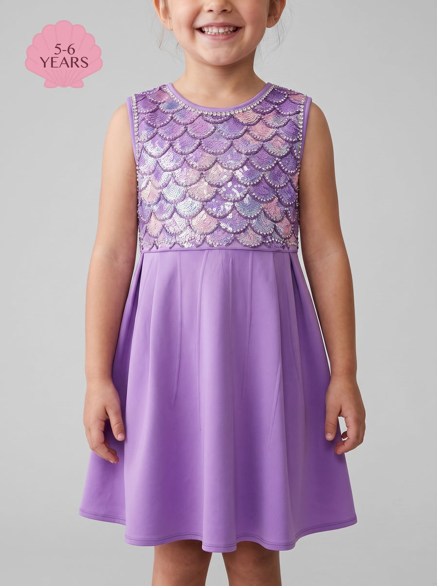 Oceanus | Disney Kids Pearl of Ursula Purple Dress