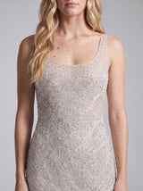 Silver Lining Hand-Embroidery Mini Dress in Stock