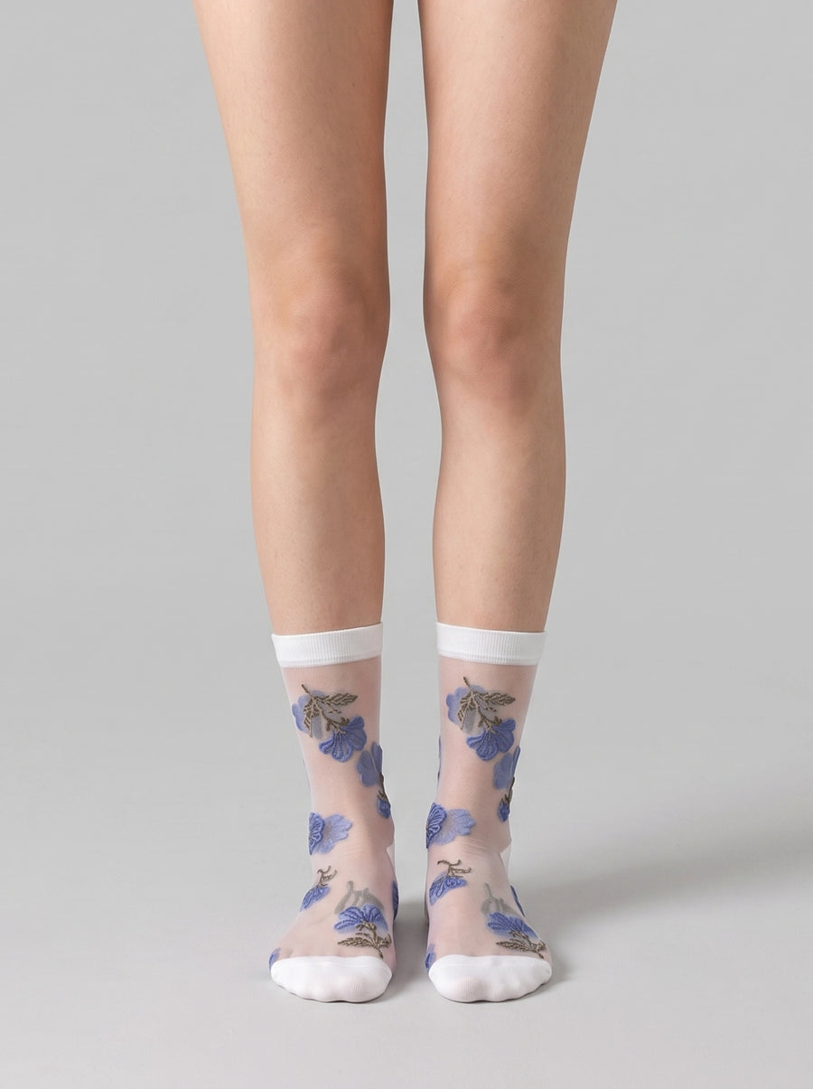 Blue Daisy Muse Socks