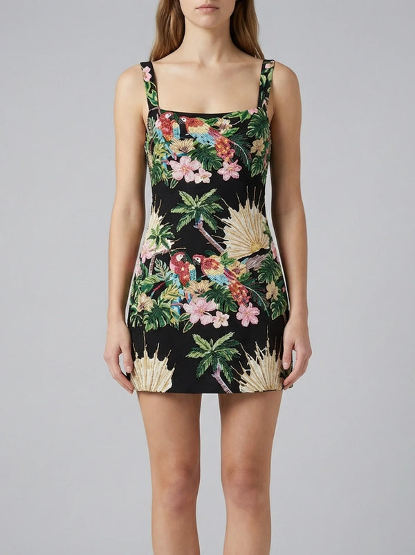 Pandora Luxe Hand Beaded Black Dress