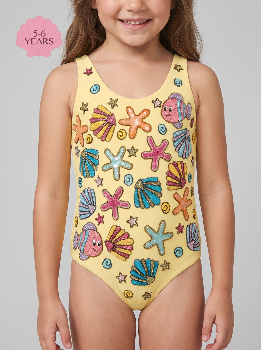 Under the Sea Kids Citrus Swimsuit
