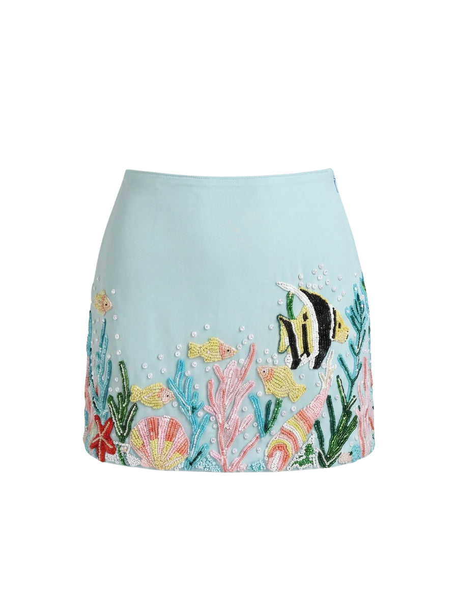 Moorish Idol Co-ord Skirt Blue