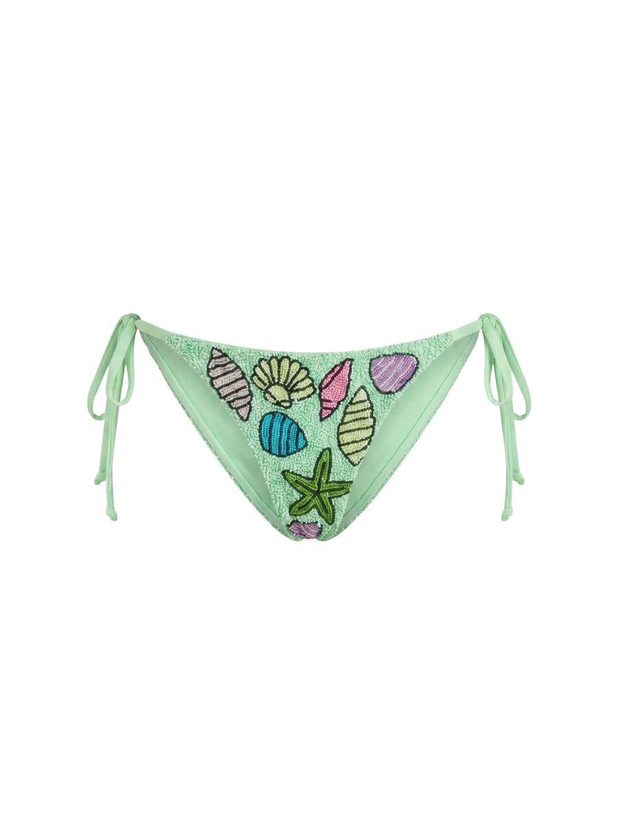 Starfish Shell Green Bikini Bottom