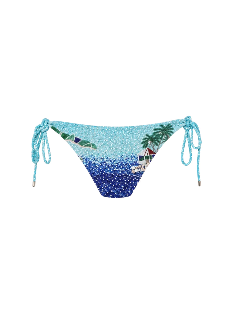 Oceanus x Taylor Nunez Island Blue Triangle Bikini Bottom