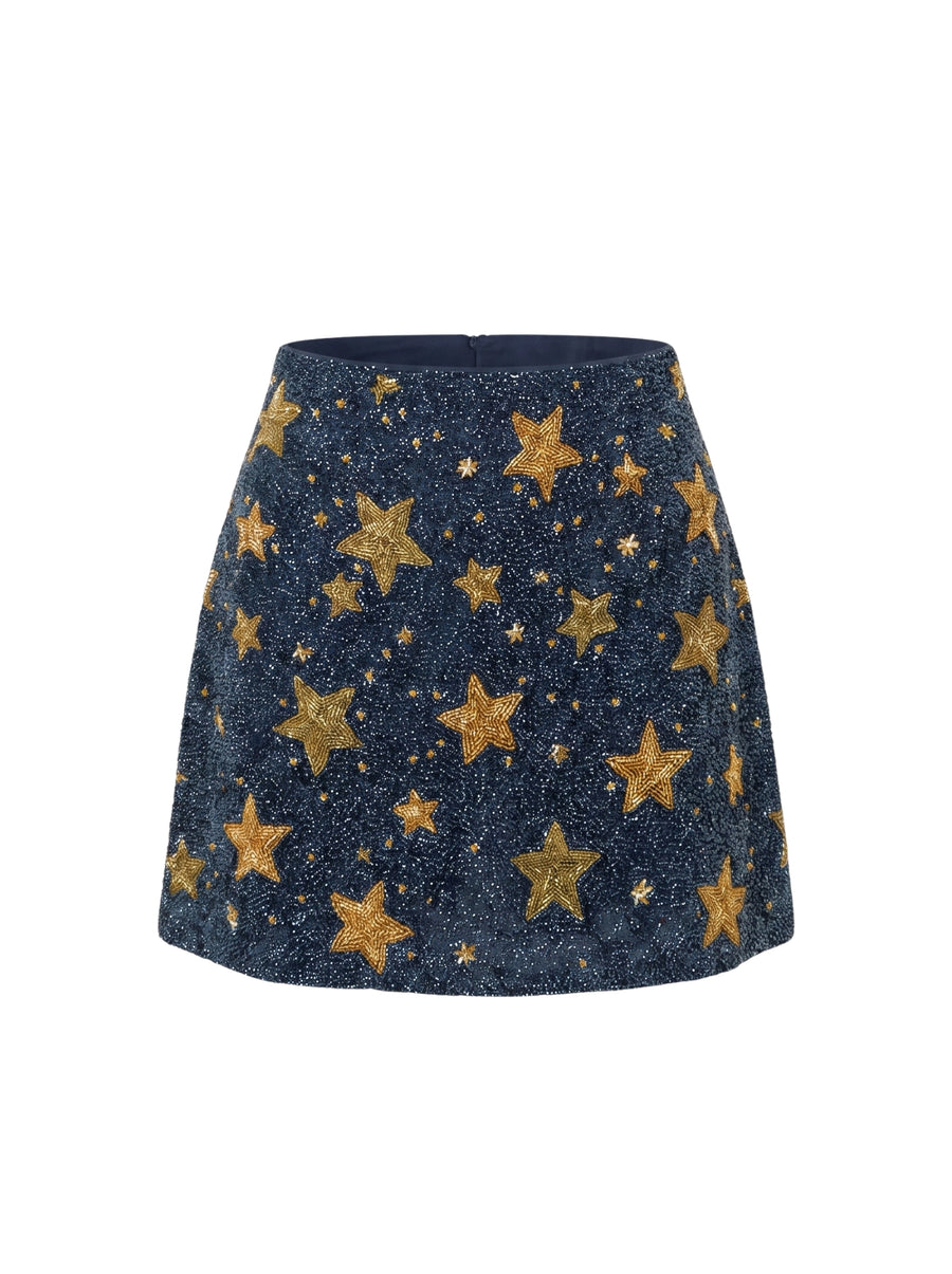 Celestial Night Navy Co-ord Skirt