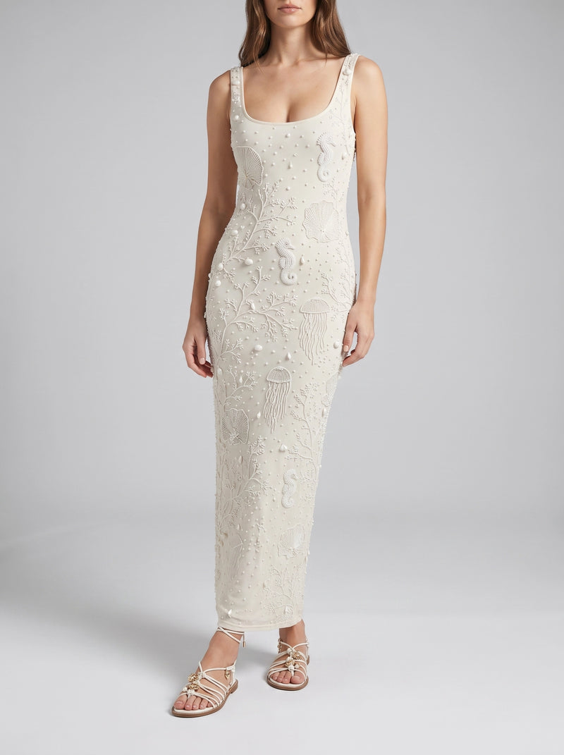 Coralie White Maxi Dress