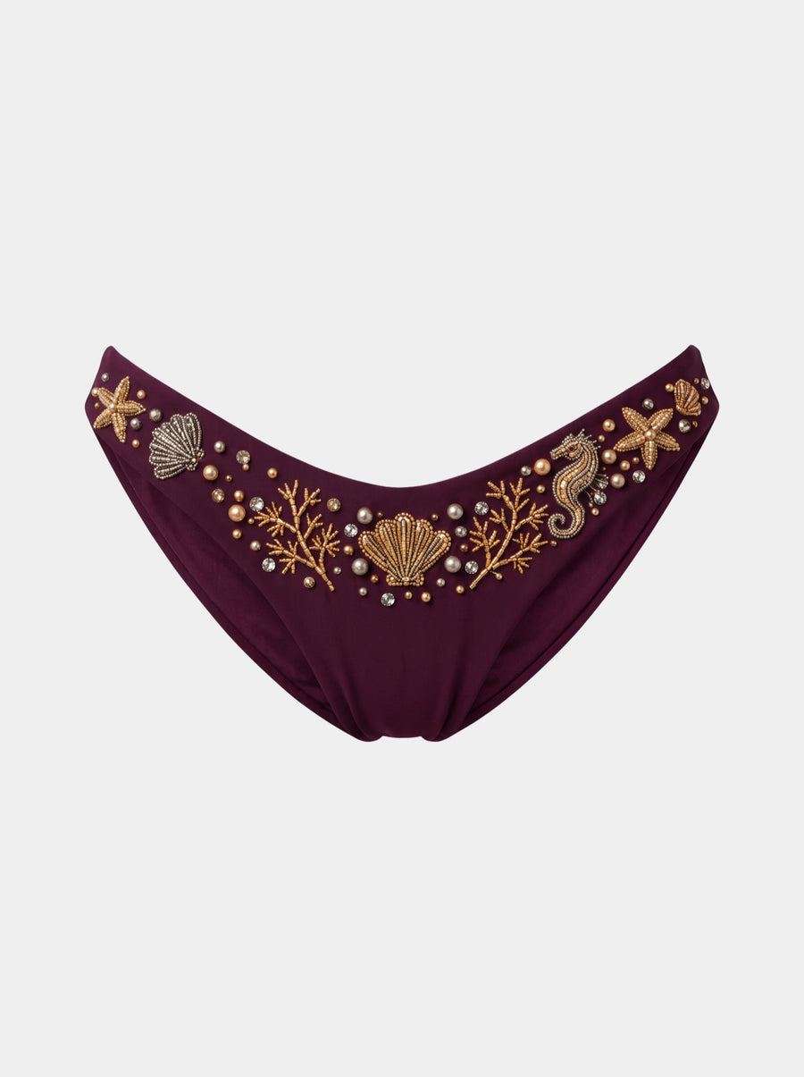 Coral Bikini Burgundy With Ring