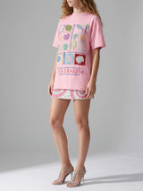 Plage Pink Tee Beaded Tshirt