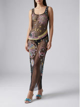 Starlit Cosmos Sheer Maxi Dress