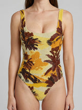 Kulani Kinis x Oceanus Golden Sunset Beaded Body Suit