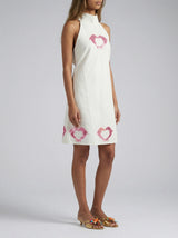 Dolphin Heart Halter White Dress