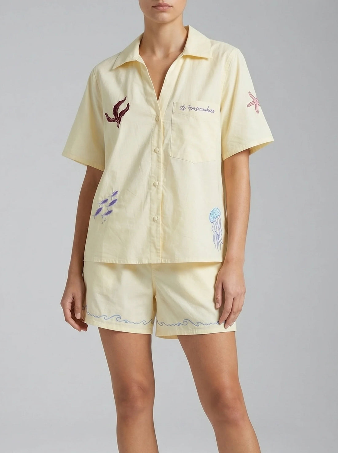 Oceanus x It's 9pm Matilda Yellow Embroidery Set