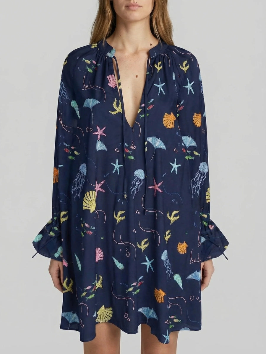 Oceanus x It's 9pm Margot Sealife Dress