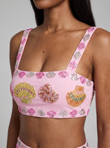 New York Hand-Embroidered Top Multi Colour