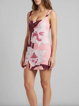 Delilah Hand Beaded Mini Dress Pink x by Poppy