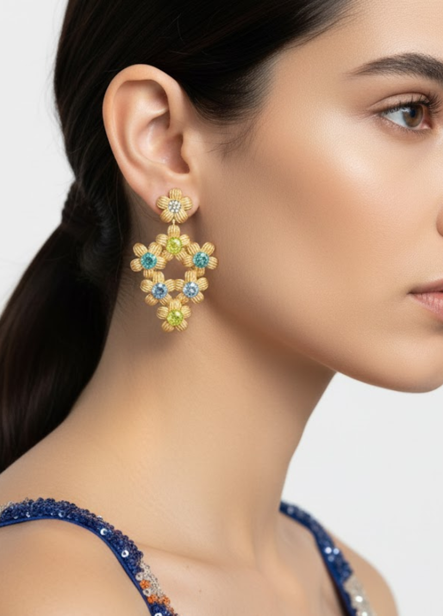 Dewdrop Daisy Earrings