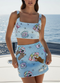 Vegas Beaded Mini Blue Party Beach Co-ord - Skirt Only