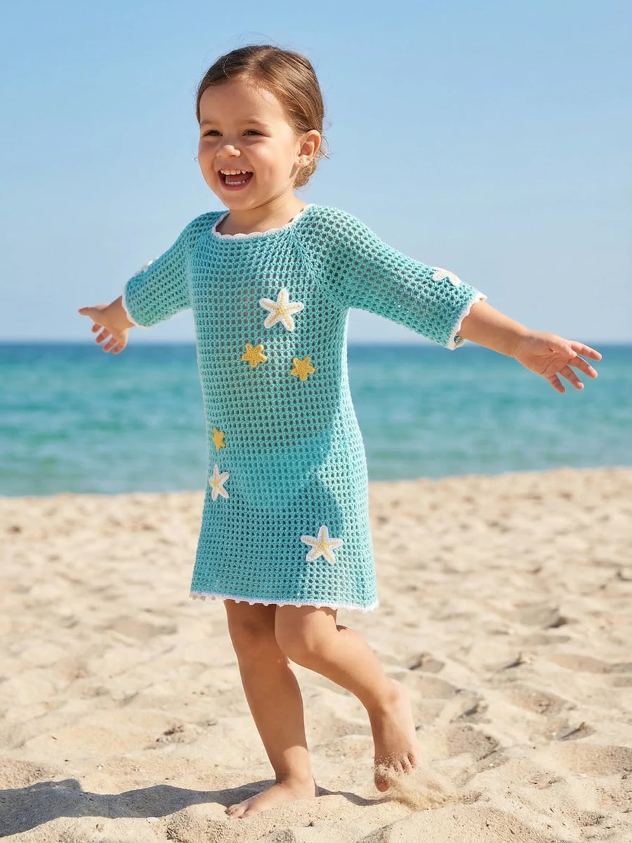 Blue Starfish Kids Crochet Dress