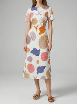 Lydia Midi Party Dress White