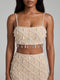 Calliope Luxury Crystal Co-Ord Top Nude