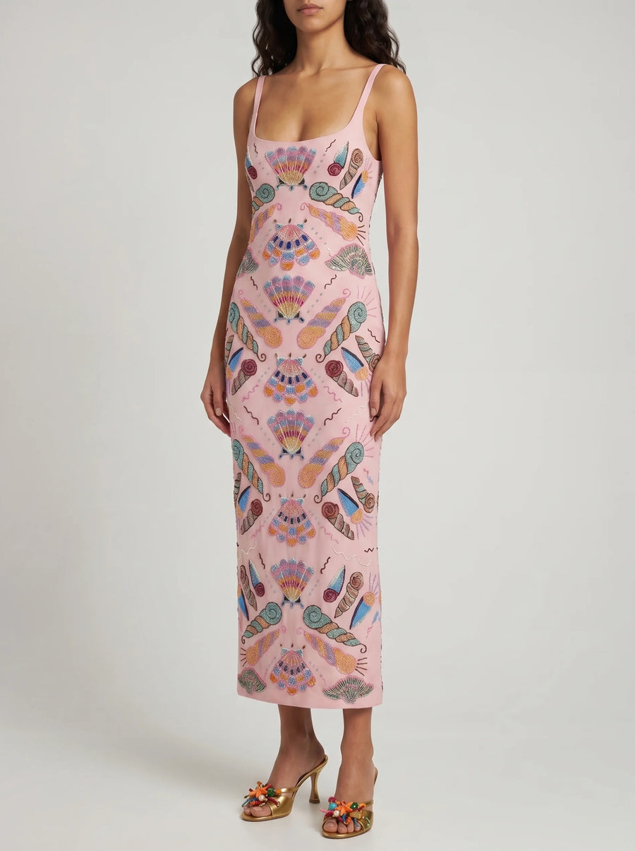 Oceanus x Zandra Rhodes Marine Mosaic Maxi Dress
