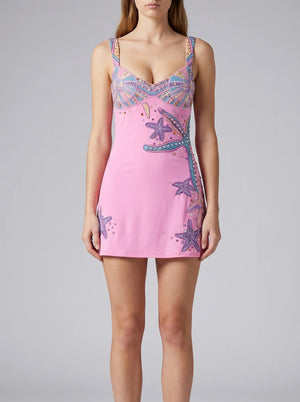 Crescent Shell Mini Dress Multi Colour