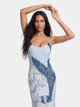 Delilah Beaded Dress Blue Oceanus x By Poppy in Stock