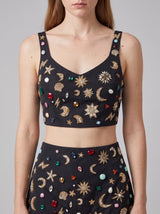 Celestial Tide Black Co-ord Skirt
