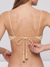 Nixie Triangle Shape Bikini Top - Yellow