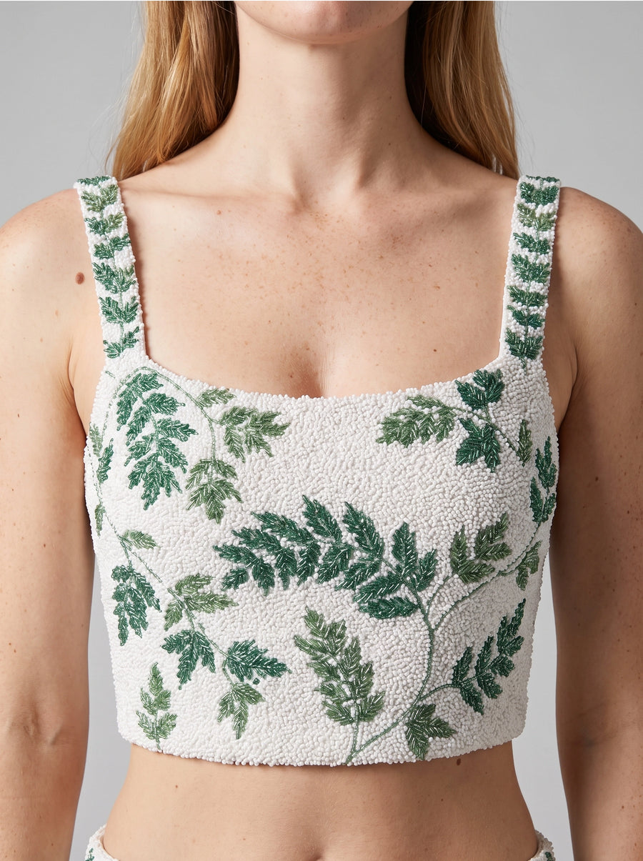 Green Leaf Co-ord Long Dress