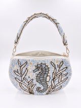 Seahorse Blue White Bag