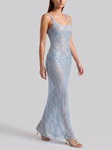 Saltwater Slip Blue Maxi Dress