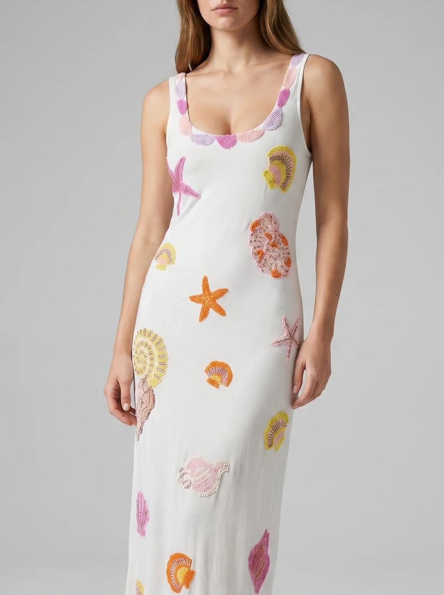 New York Bold Strapped Maxi Dress - Multi Colour