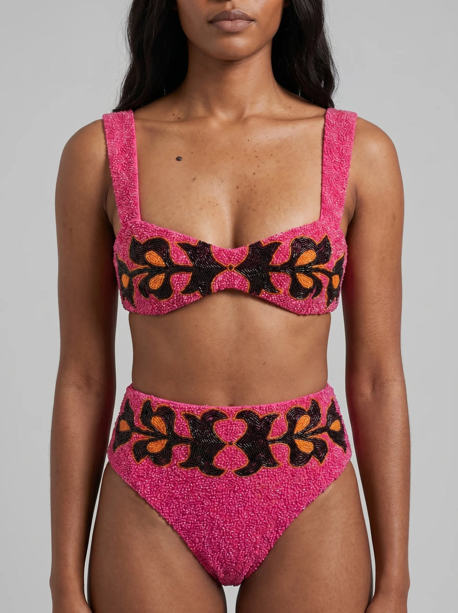 Oceanus x Bárbara Hulanicki Aria Pink Bikini Bottom