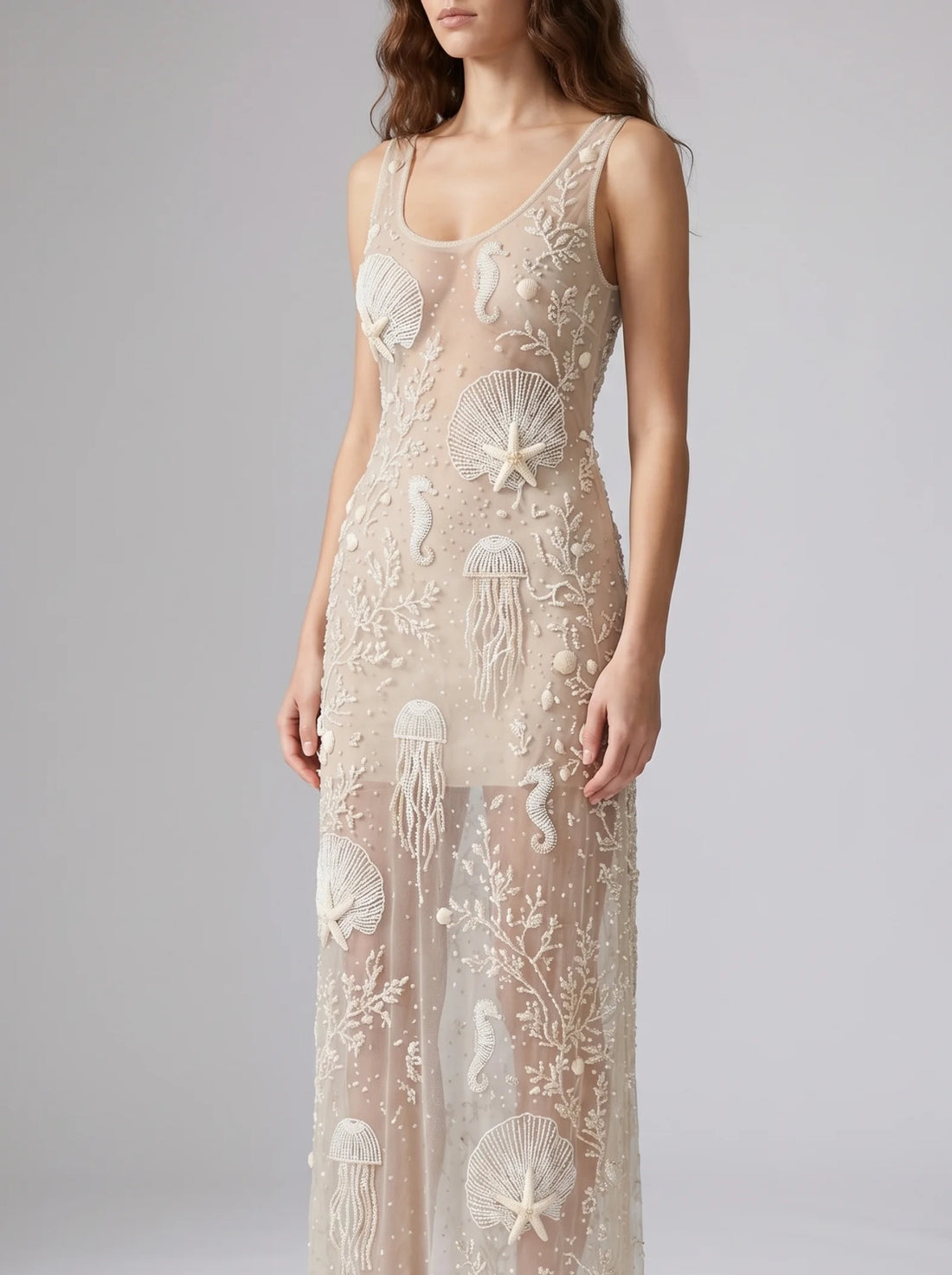 Coralie Sheer Maxi Dress
