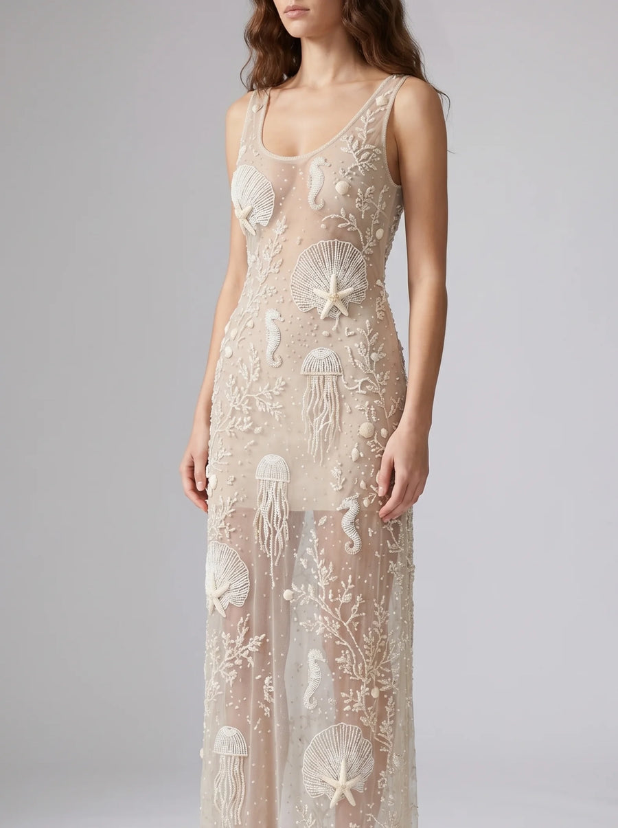 Coralie Sheer Maxi Dress