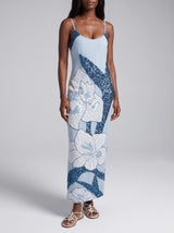 Delilah Beaded Dress Blue Oceanus x By Poppy in Stock