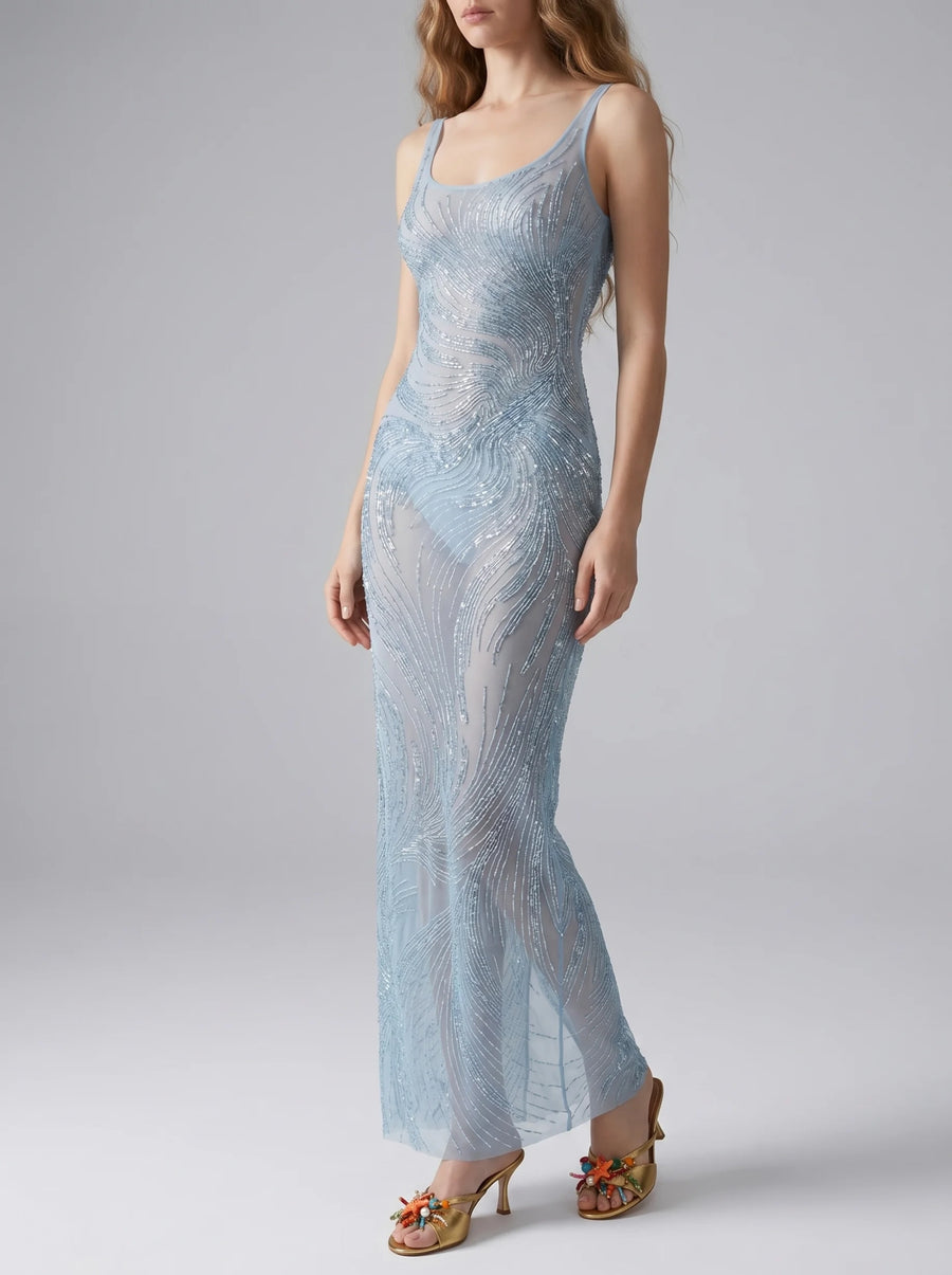 Saltwater Slip Blue Maxi Dress