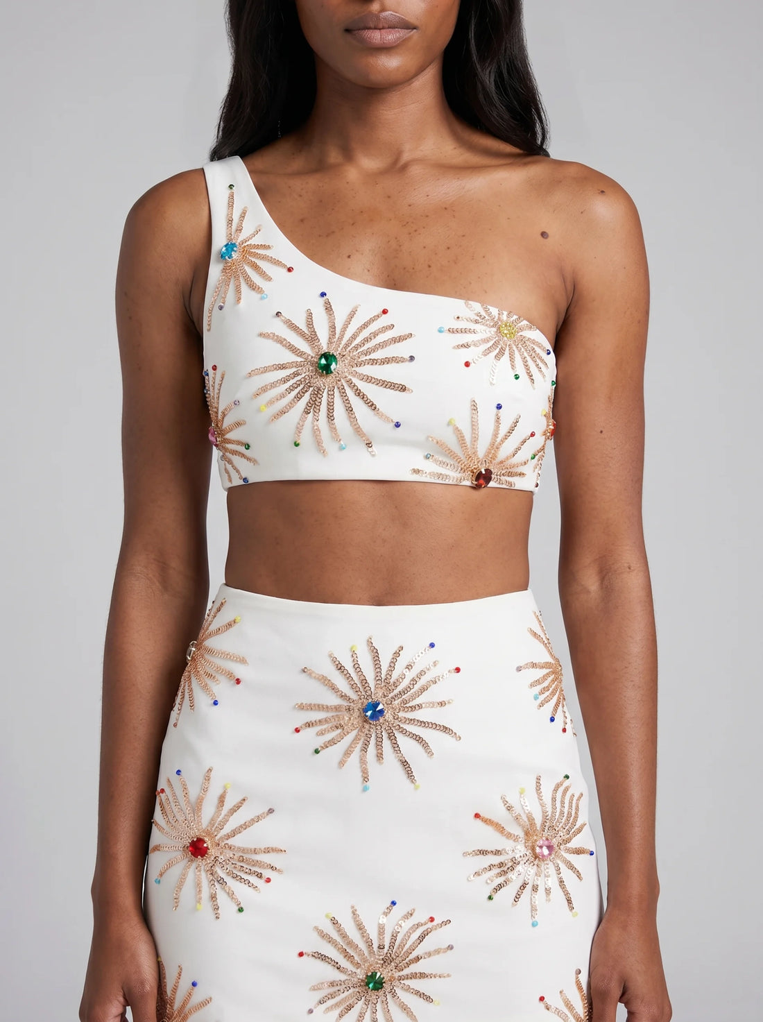 Callie Co-ord Top White