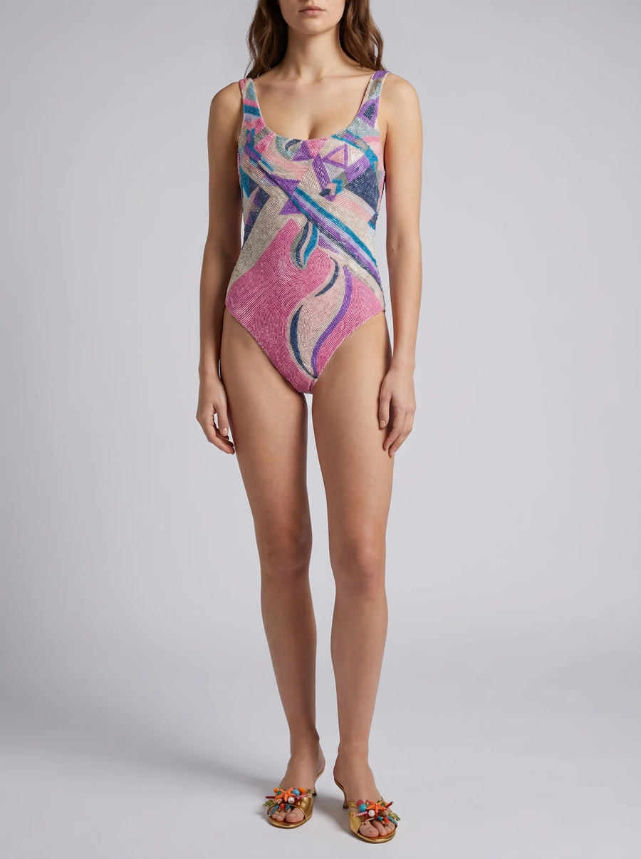 Sofia Pink One Piece Swimsuit