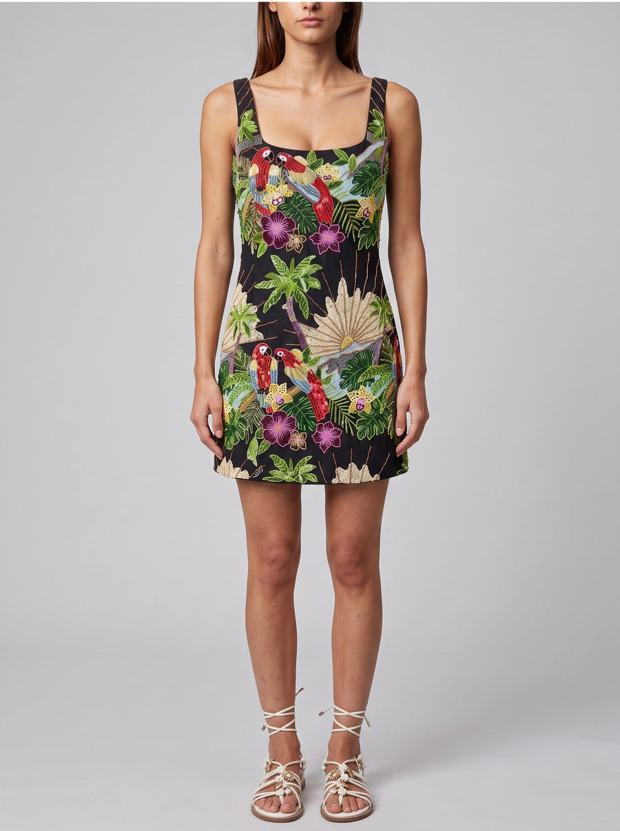 Pandora Luxe Hand Beaded Black Dress