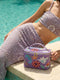 Seahorse Vanity Box Bag Purple
