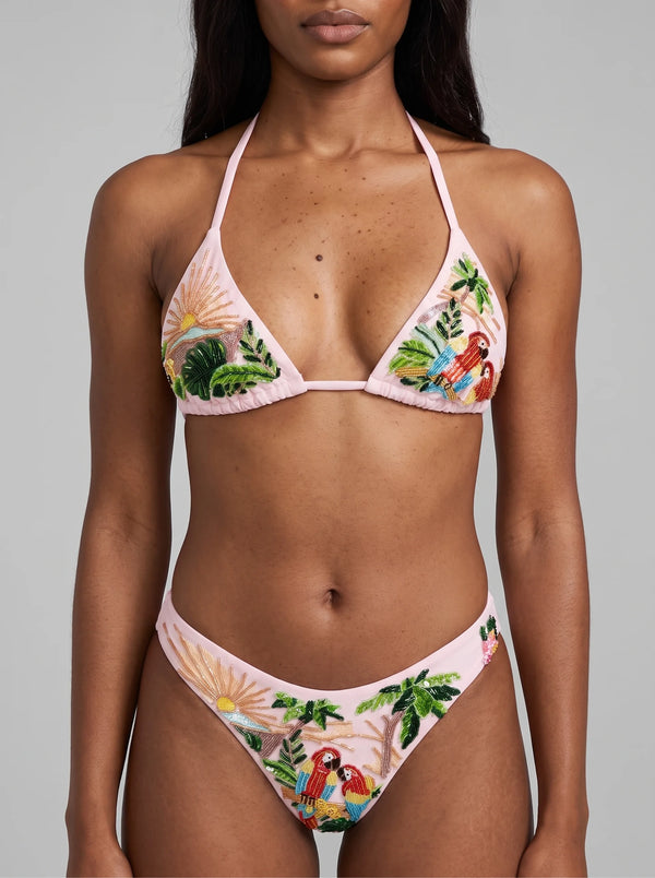 Charli Embellished Premium Tropical Bikini Top